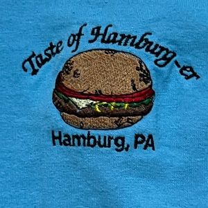 Hamburg, PA Pennsylvania Hone of Hamburg-er. Hamburger logo T-Shirt Small